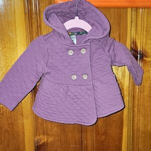 Purple Quilted Kids Jacket